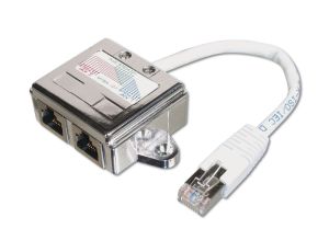 Adapter RJ45/2x RJ45 (gniazdo) ekranowany AT-AG CX2