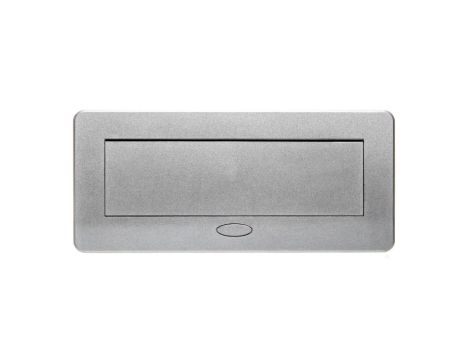 Gniazda wpuszczane w blat 3x230V /płaski frezowany rant/ srebrne OR-AE-1336/G