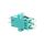Adapter światłowodowy LC/LC, duplex, wielomodowy OM3, ceramiczna ferrula, błękitny DN-96009-1