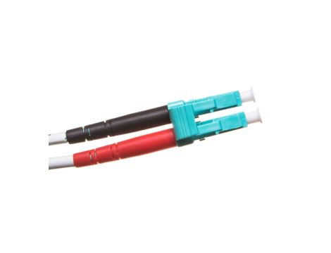 Patch cord światłowodowy LC/LC duplex MM 50/125 OM3 1m LS0H turkusowy DK-2533-01/3