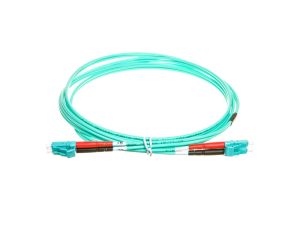 Patch cord światłowodowy LC/LC duplex MM 50/125 OM3 2m LS0H turkusowy DK-2533-02/3