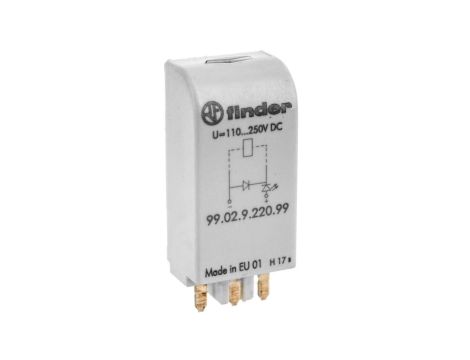 Moduł EMC LED zielony + dioda 110-220V DC polaryzacja A1+ 99.02.9.220.99