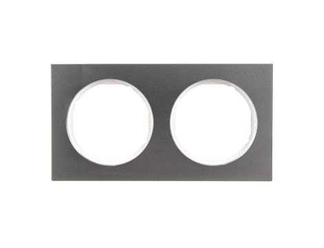 Berker R.3 Ramka podwójna stal szlachetna/biała 10122214