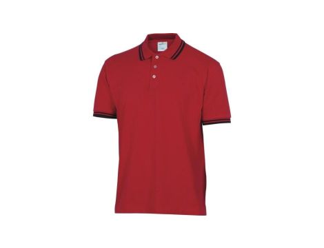 Koszulka polo krótki rękaw kołnierz zapinany na guzik 100 bawełna 210 g/m2 kolor czerwony rozmiar 3XL CORP AGRARO3X