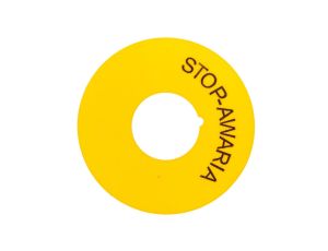 Pierścienie żółte z nadrukiem STOP-AWARIA do NEF22 W0-PIERŚC.ŻÓŁTE DR STOP/FI22 /10szt./