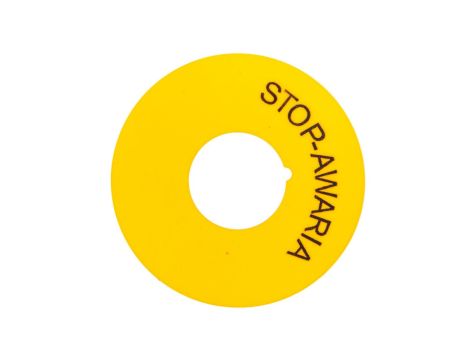 Pierścienie żółte z nadrukiem STOP-AWARIA do NEF22 W0-PIERŚC.ŻÓŁTE DR STOP/FI22 /10szt./