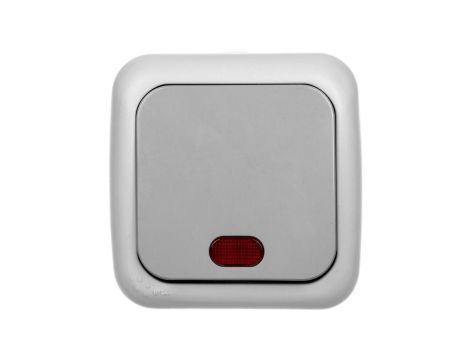 Palmiye Łącznik 1-Biegunowy Podświetlany, Kolor Szary / 90555519
