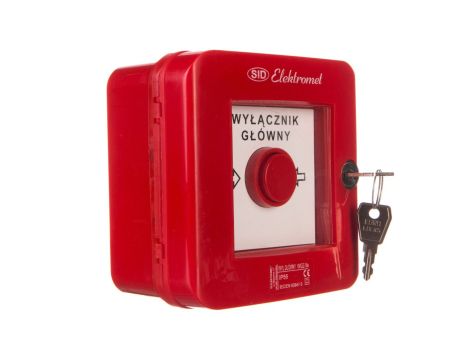 Wyłącznik alarmowy z zamkiem 4Z 12A /WYŁĄCZNK GŁÓWNY/ IP55 WGZ-5s 921494