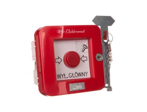 Wyłącznik alarmowy z zamkiem 2Z 2R 12A /WYŁĄCZNIK GŁÓWNY/ IP55 WGZp-4s 921546
