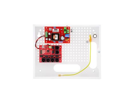 Zestaw do 5 kamer IP switch PoE 5P+1UP w obudowie wewnętrznej ABOX-E, zasilacz 96W