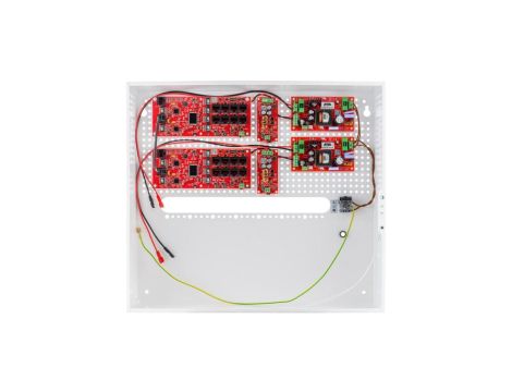 Zestaw buforowy do 16 kamer IP switch Po 16P+2G w obudowie wewnętrznej ABOX-H (2x AKU 18Ah + NVR), zasilacz 144W (2x 72W)
