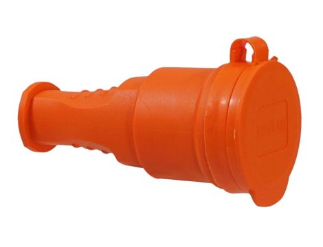 Gniazdo przenośne gumowe 16A 230V IP44 pomarańczowe AEI602279-O