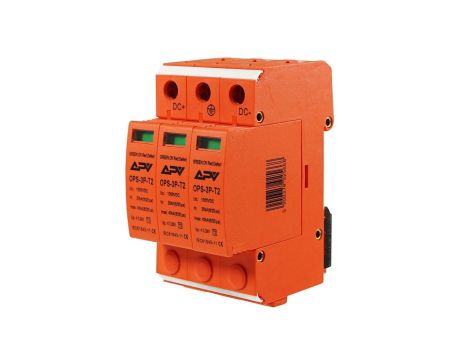 Ogranicznik przepięć PV T2 3P 1000V DC 20kA APV-OPS-3P-T2