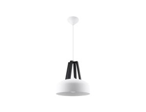 Lampa wisząca CASCO biała/czarna