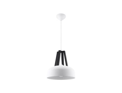 Lampa wisząca CASCO biała/czarna