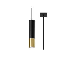 Lampa wisząca LOOPEZ 1 czarny/złoty
