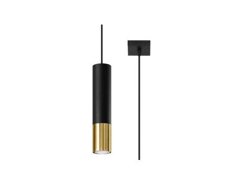 Lampa wisząca LOOPEZ 1 czarny/złoty