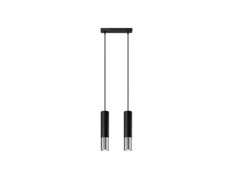 Lampa wisząca LOOPEZ 2 czarny/chrom