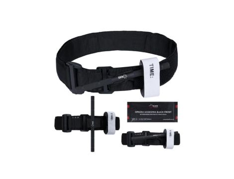 Staza taktyczna opaska uciskowa BLACK FRONT 95cm (metalowy krępulec)