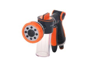 Zraszacz ogrodowy pistolet 8w1 z dozownikiem Schmith