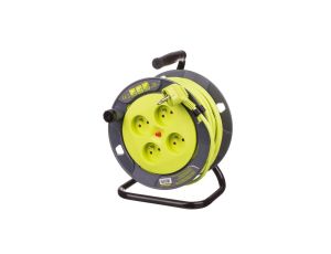 Przedłużacz bębnowy 20m 3x1,0mm 4-gniazdowy OWY H05VV-F termik, lemon 34612