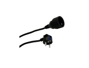 Przedłużacz 1-gniazdowy, 5m czarny 3x1,0mm OWY 28219
