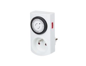 Programator czasowy mechaniczny 24h 30-minutowy, biały 67074