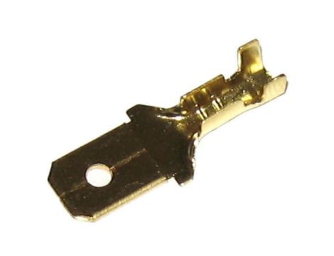 Konektor 6,3mm Złoty Męski Duży LIBOX LB0043 - 100 szt