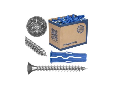 Kołki rozporowe uniwersalne UNO 8x32 z wkrętem z łbem stożkowym 5,0x60 100szt. RAWLPLUG