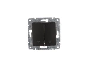 VENA Przycisk żaluzjowy z klawiszem bez ramki16AX250V czarny mat 510918