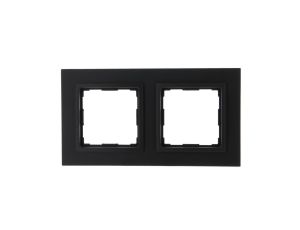 VENA2 Ramka dwukrotna tworzywo lakierowane (barwione) czarny mat 520982