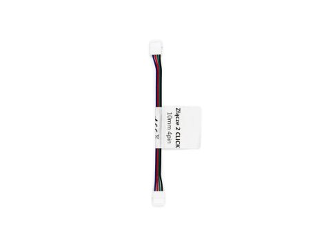 LED line złączka do taśm LED CLICK CONNECTOR podwójna 10 mm 4 PIN z przewodem