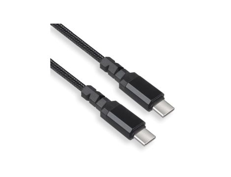Kabel 2 x USB-C 15W Maclean, wspierający QC 3.0, przesył danych, 3A, , czarny, dł. 1m, MCE493