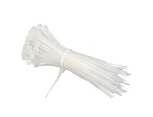 Opaski kablowe zaciskowe 2,5mm/100mm białe 100szt