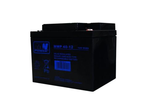 Akumulator VRLA AGM 12V 40Ah (żywotność 12lat) MWP 40-12