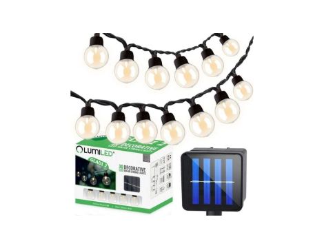 Girlanda solarna ogrodowa GLADI 2 30LED G40 10,6 m LUMILED