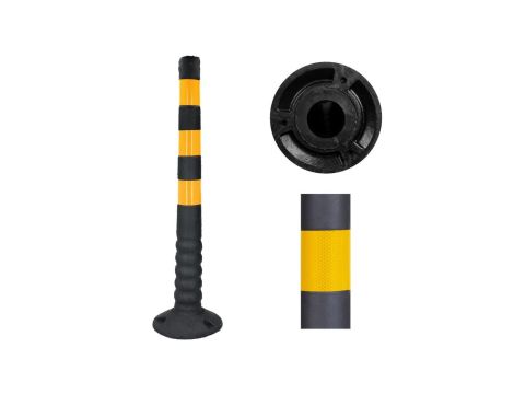 Słupek parkingowy gumowy elastyczny odblaskowy 750mm