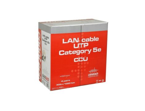 Kabel teleinformatyczny U/UTP kat.5e 25AWG /305m