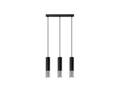 Lampa wisząca LOOPEZ 3L czarny/chrom