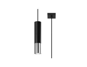 Lampa wisząca LOOPEZ 1 czarny/chrom