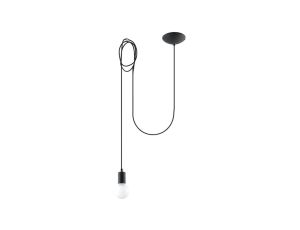 Lampa wisząca EDISON 1 LONG czarny