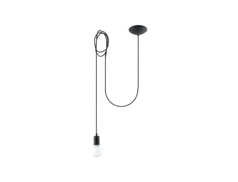 Lampa wisząca EDISON 1 LONG czarny