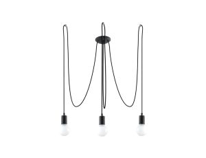 Żyrandol EDISON 3 czarny