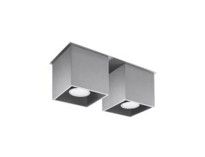 Plafon QUAD 2 szary