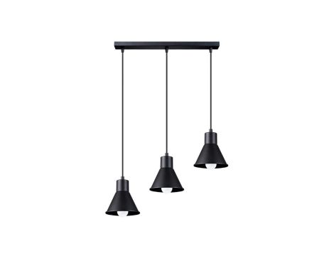Lampa wisząca TALEJA 3 czarna E27
