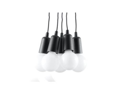 Lampa wisząca DIEGO 5 czarna