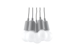 Lampa wisząca DIEGO 5 szara