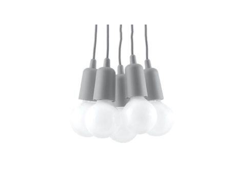 Lampa wisząca DIEGO 5 szara