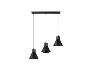 Lampa wisząca TAZILA 3 czarna ES111