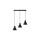 Lampa wisząca TAZILA 3 czarna ES111